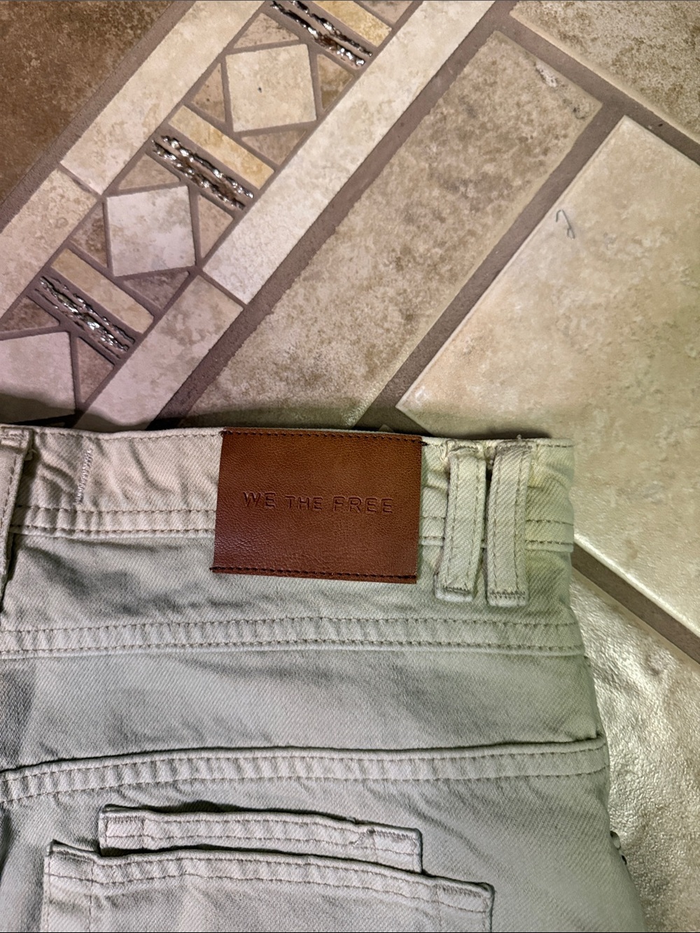 Free People wife Leg Dip-Dye Jeans in Mint Green - Picture 3 of 7